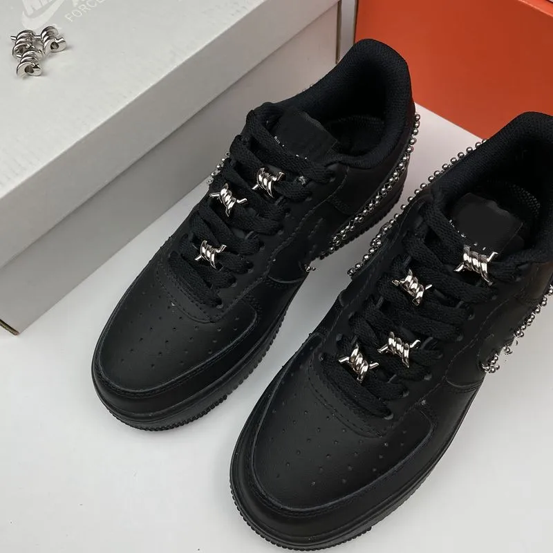 1 Pair Luxurious for Metal Buckles Wire Thorn Knot Shoe Decorative Flower Sneakers Iron Ring Shoelaces Shoe Charms Accessories
