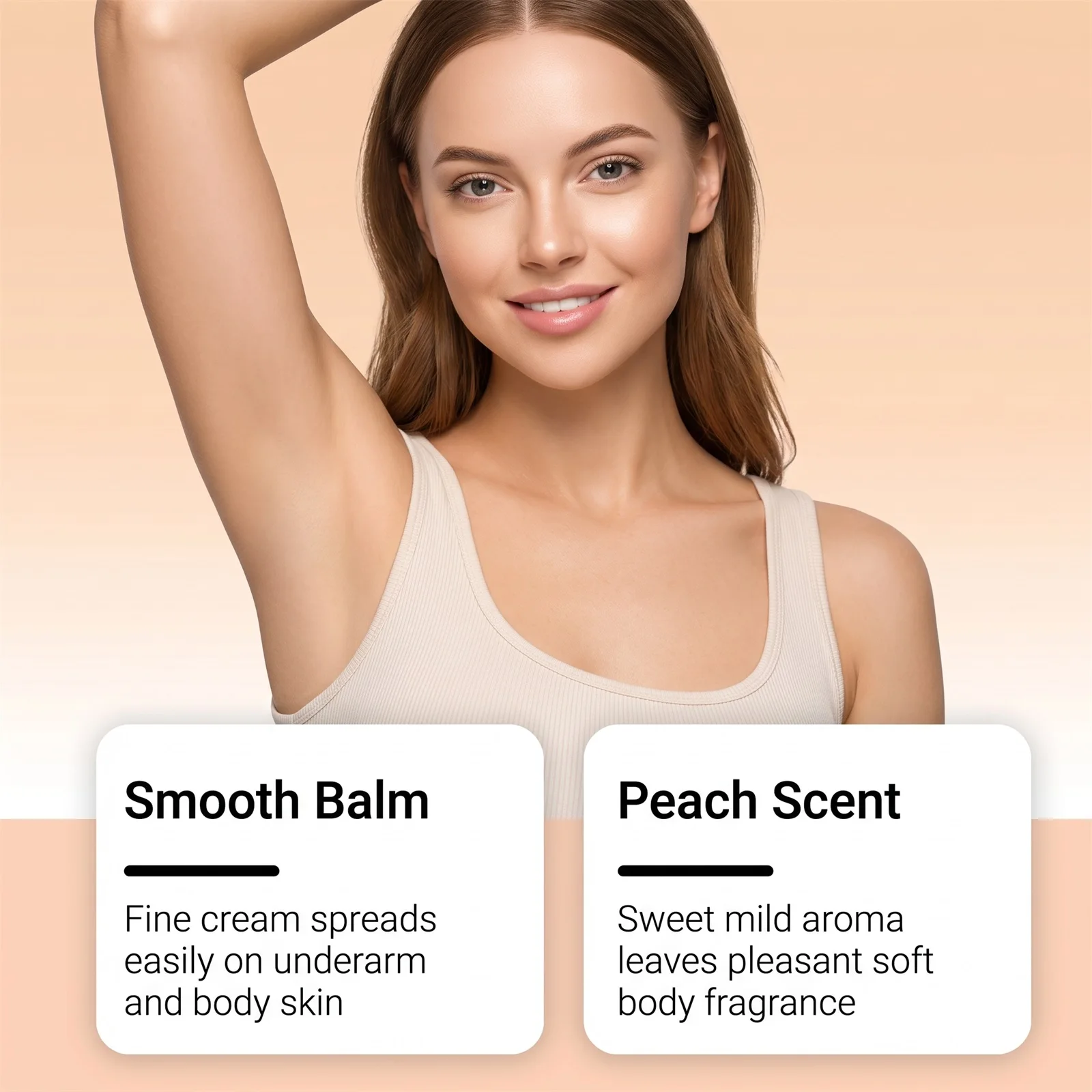 Peach Underarm Tone Up Cream Body Odor Control Sweat Fresh Soft Touch Dark Spot Daily Care Deodorant Whitening Brightening Cream