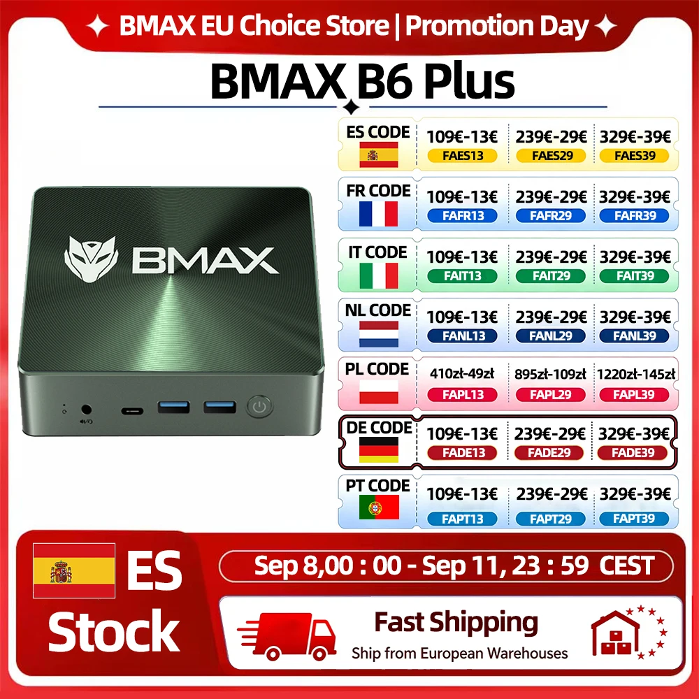Mini PC Bmax B6 Plus Intel I3-1000Ng4 Windows 11
