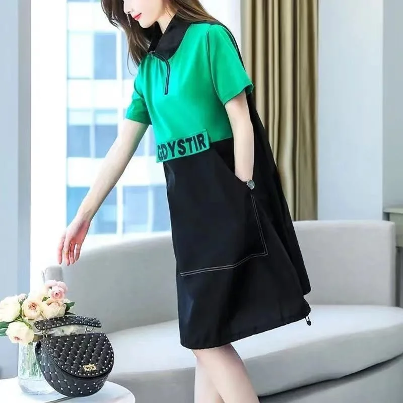 Women's Casual Long Party Dress Elegant Shows Slim And Covers The Belly Temperament Skirt 2023 New Summer Top Mom's Wear Clothes