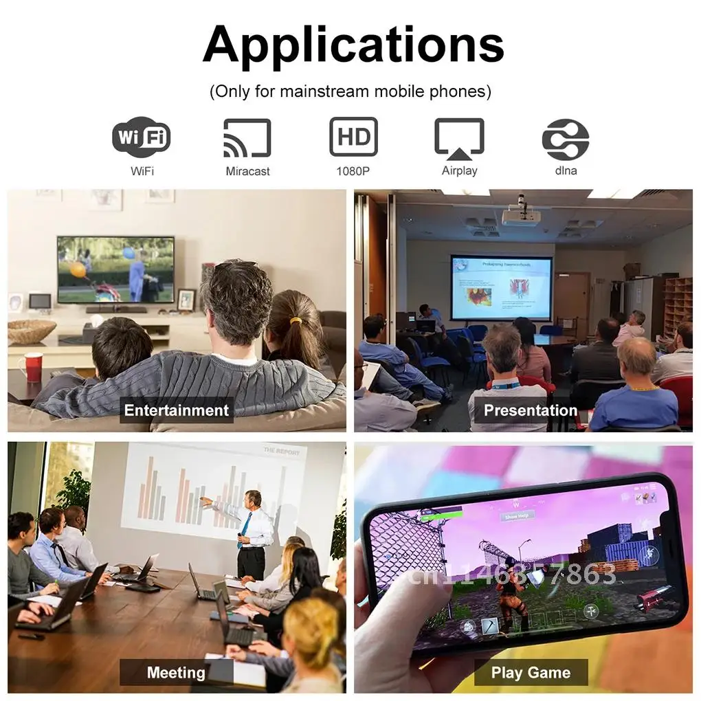 WiFi Wireless Display Dongle Video Streamer Full 1080P HDMI-compatible Miracast TV Display Receiver