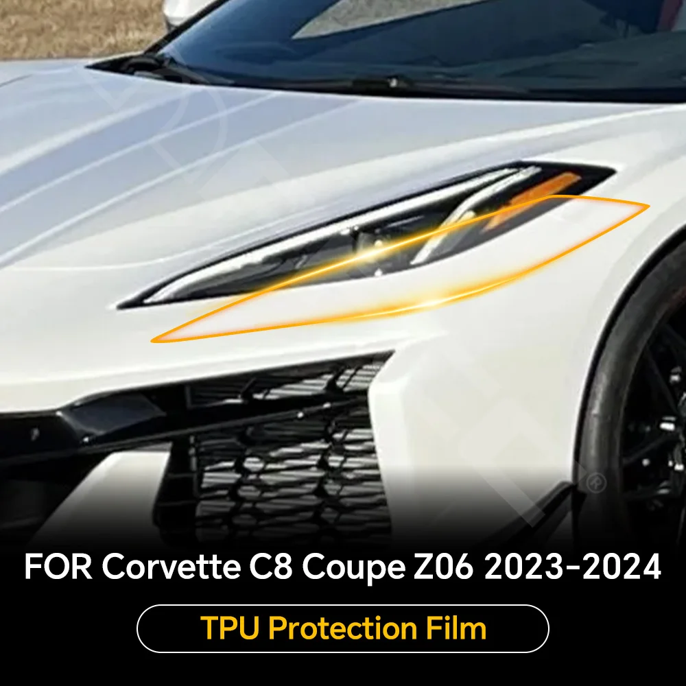 

Pre-cut Clear PPF Headlight Rearview TPU Anti-scratch Protection Film For Corvette C8 Coupe Z06 2023 2024 Resistant Invisible