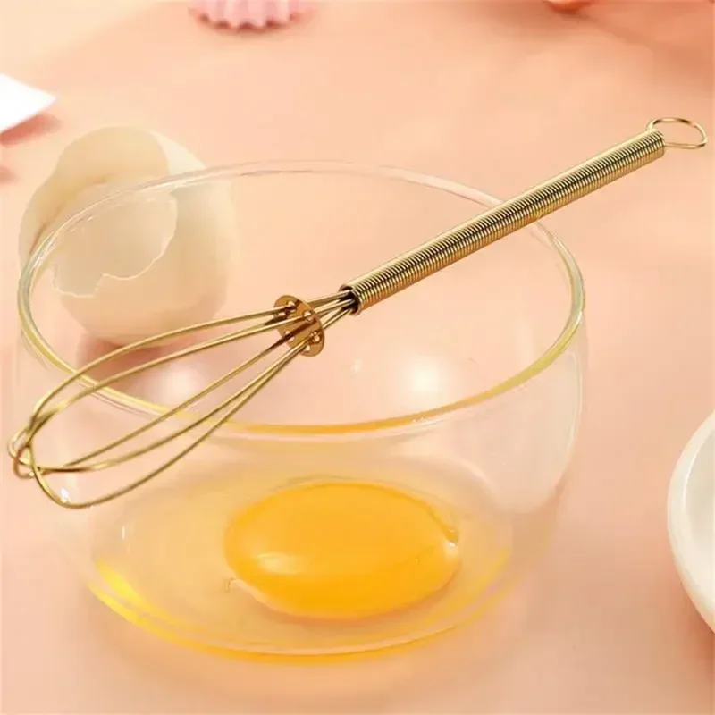 Mini Cream Whipper Four-color Fine Steel Wire Hanging Storage Reinforcement Ring Small and Exquisite Kitchen Tools Egg Beater