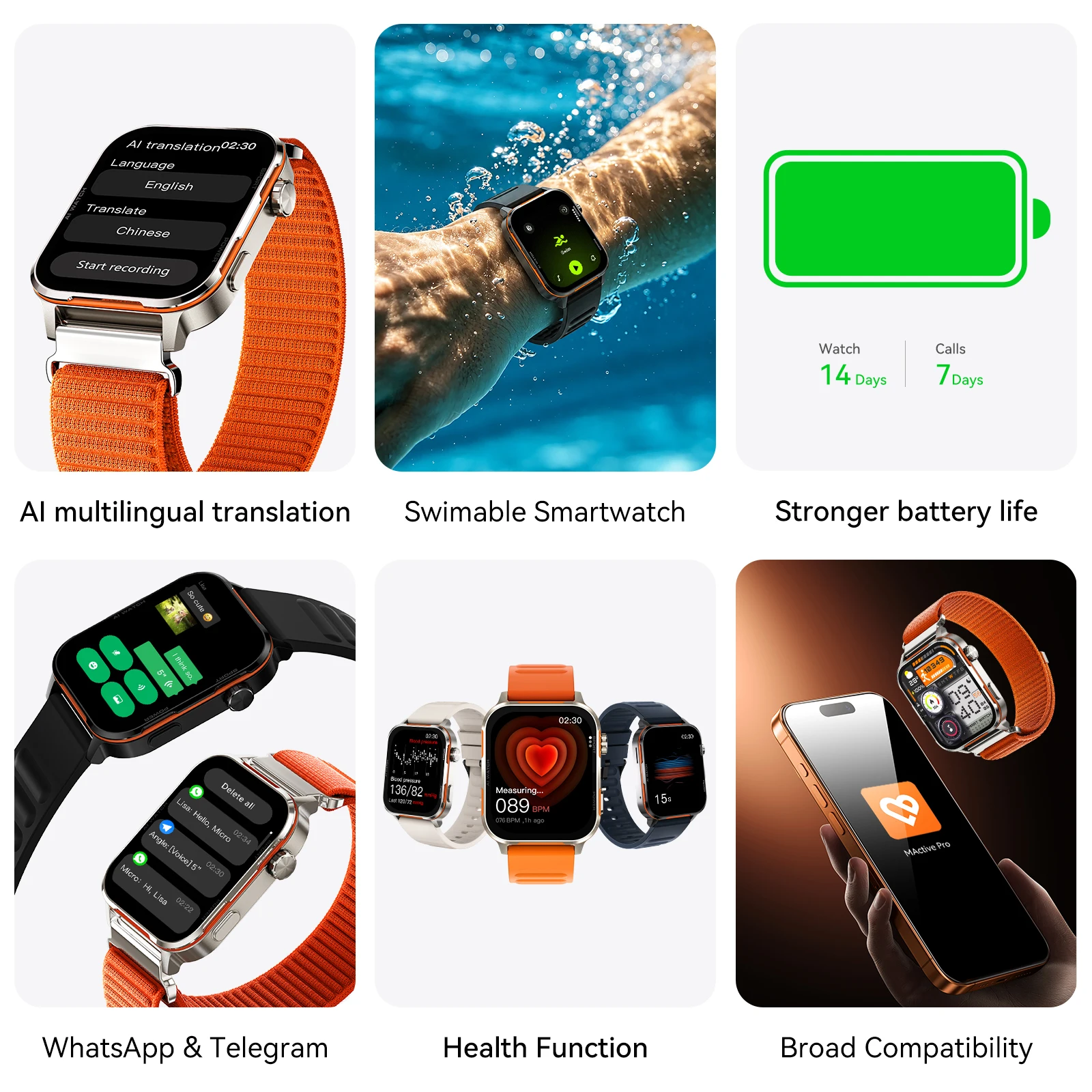 2026 최신 모델 인기 스포츠 스마트워치, Whats - Smartwatch Watch Whatsapp 리뷰 및 가격