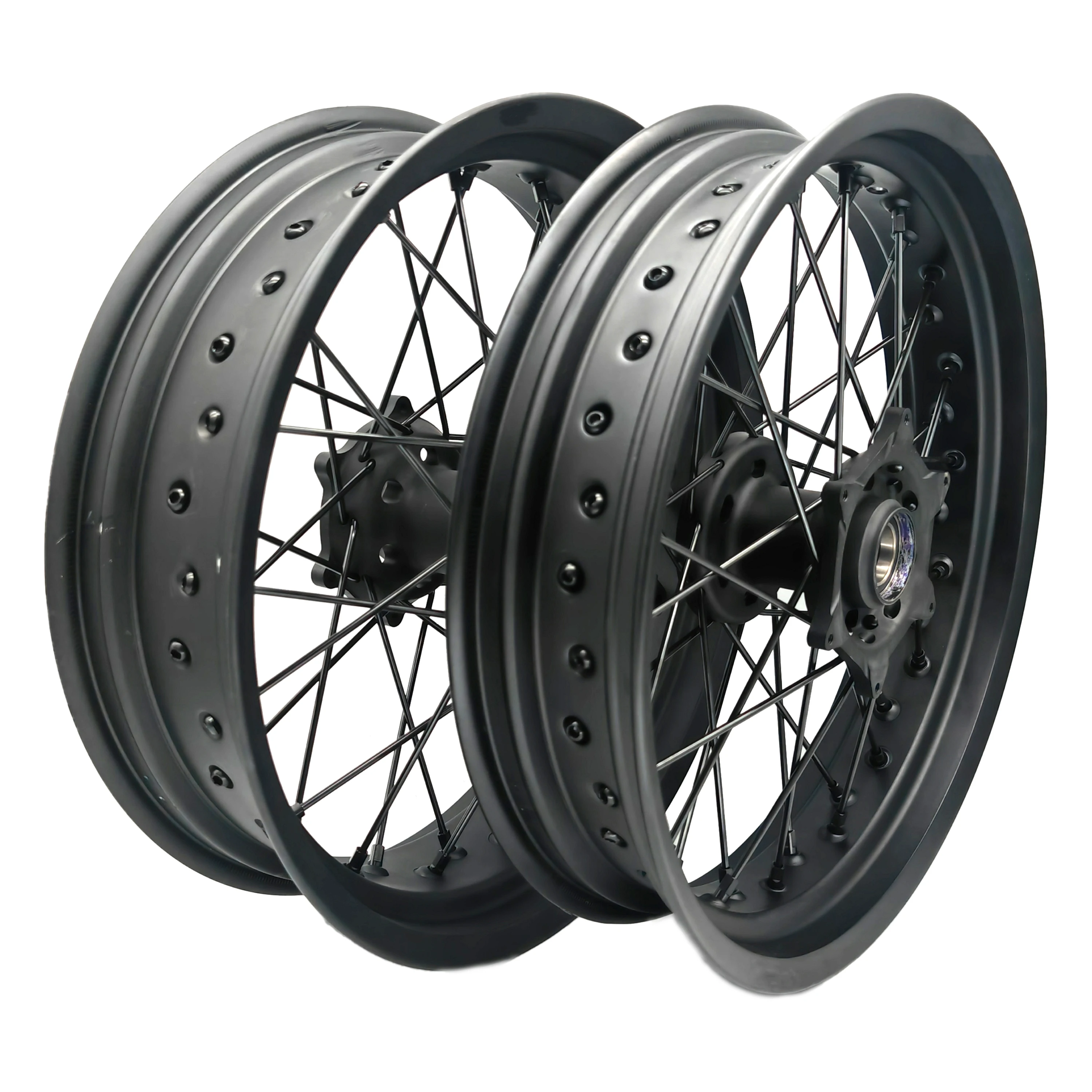 17 Inch 36 Spokes Anodization Aluminum Alloy Matte Black Rim Motorcycle Wheels Supermoto Wheels For GASGAS