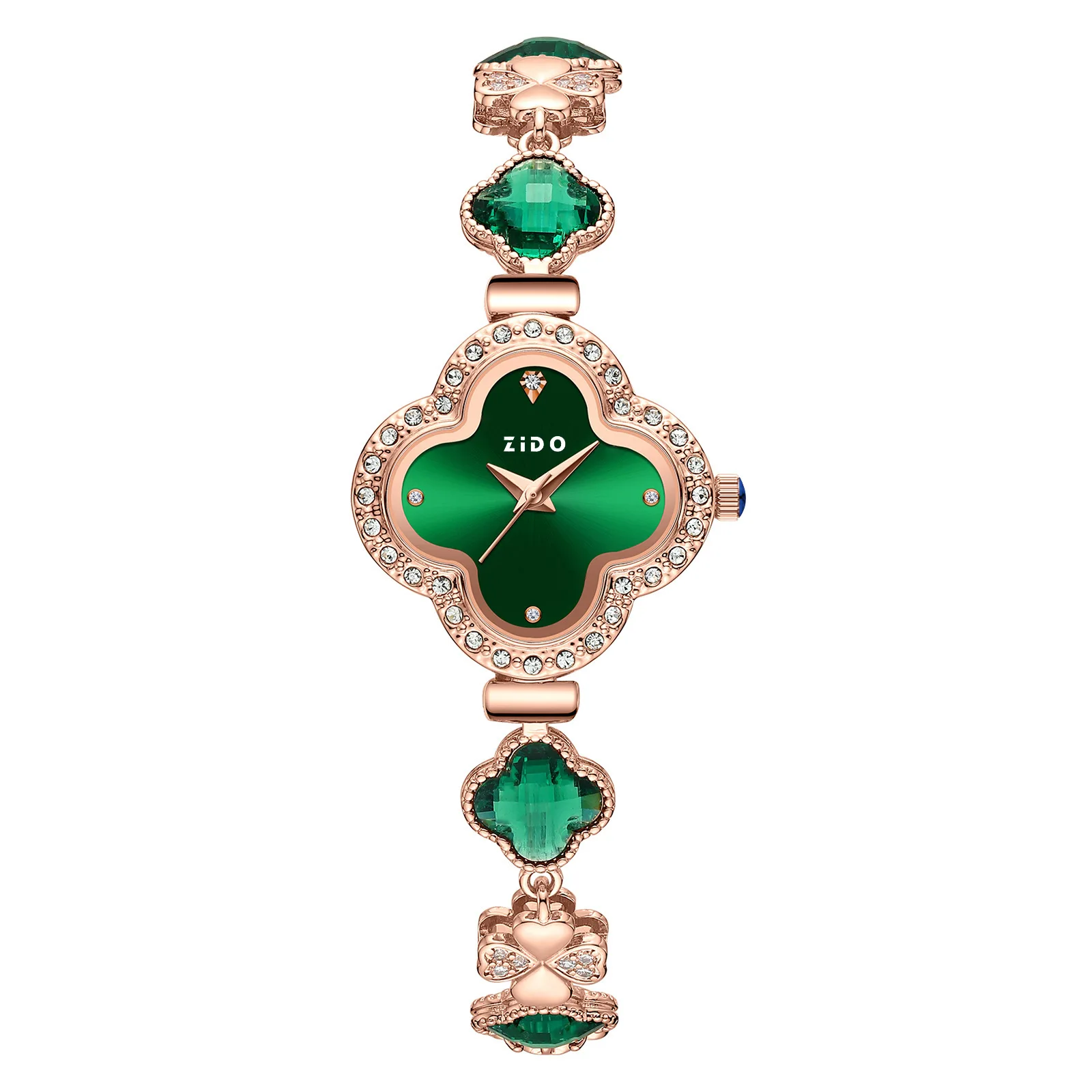 أربع أوراق البرسيم موضة الماس ساعة نسائية ZIDO العلامة التجارية الفاخرة مقاوم للماء كوارتز السيدات سوار ساعة معصم هدايا عالية الجودة