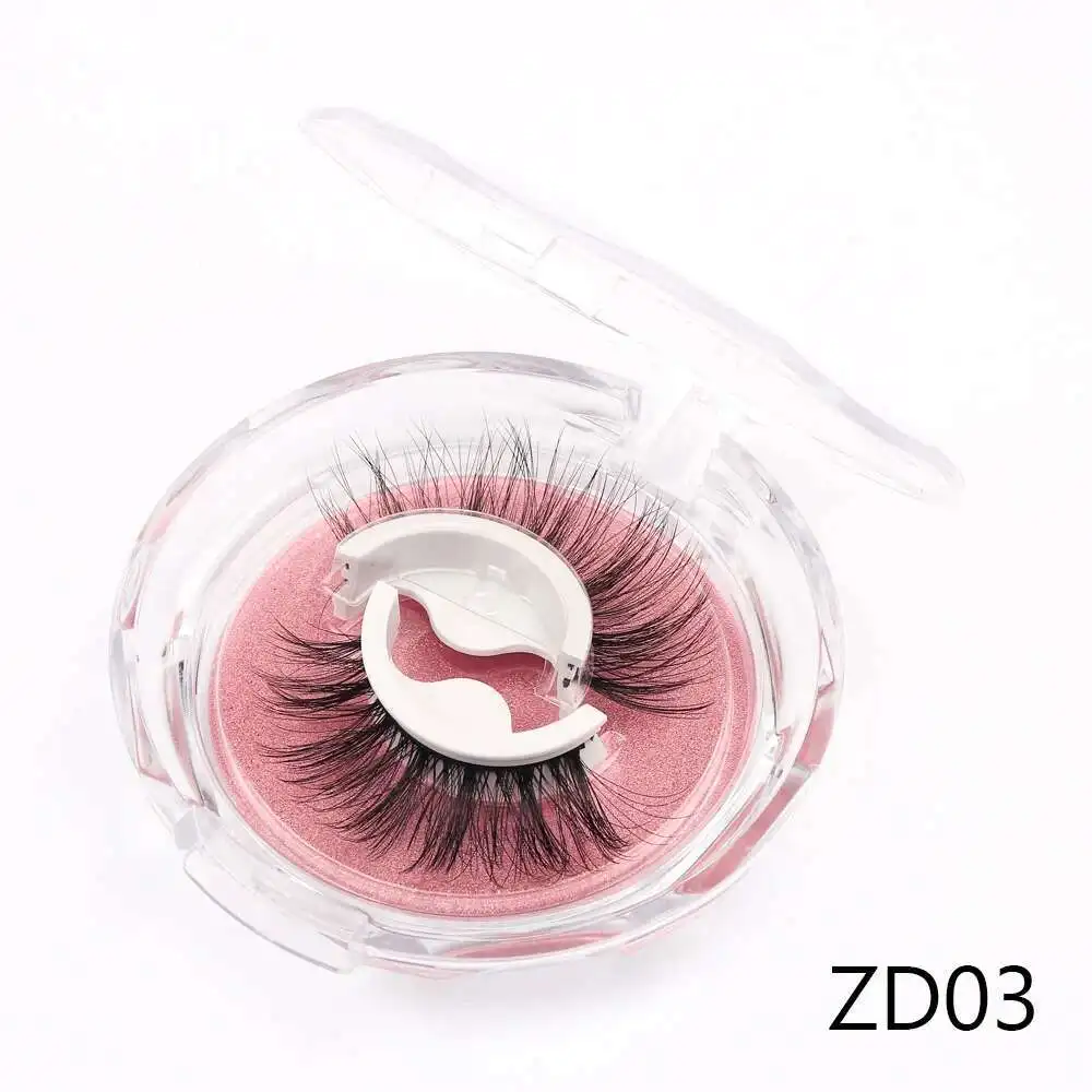 Wiederverwendbare selbstklebende falsche Wimpern, Vollstreifen-Wimpern, kleberfrei, 3 Sekunden zum Tragen von Wimpernverlängerungen, Schönheitszubehör, 1Pai – Detail 3