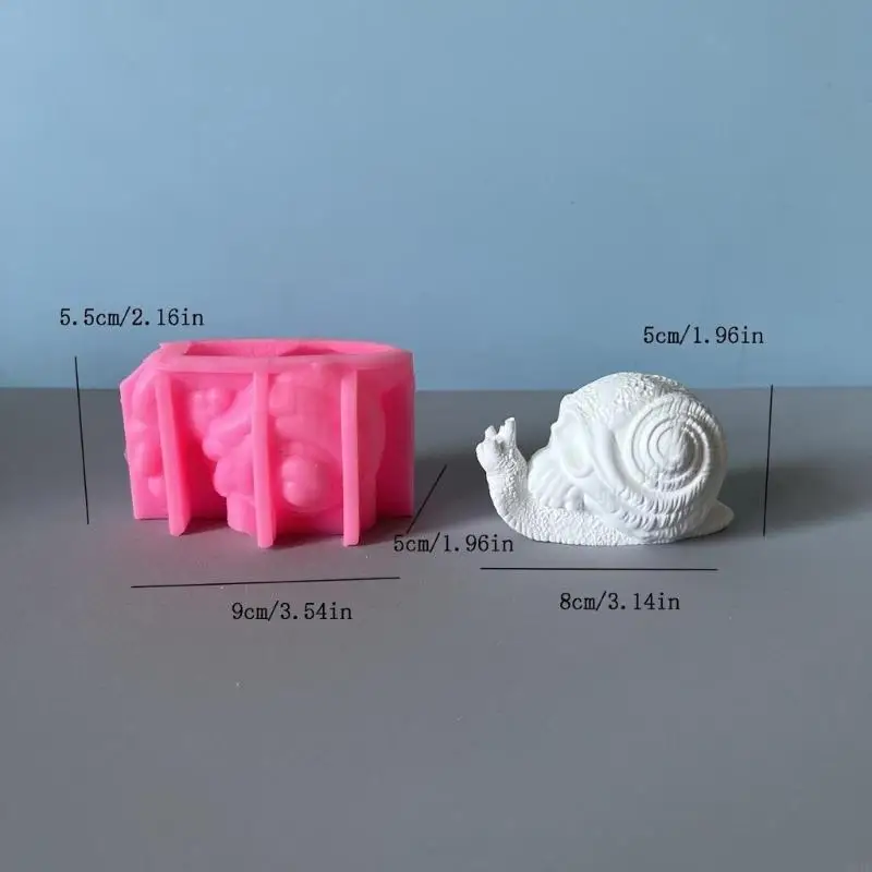 غير لاصقة سيليكون زخرفة قالب الحرفية DIY بها بنفسك الديكورات المنزلية الجمجمة الحلزون على شكل شمعة الصابون منحوتات الشمع الخبز #6