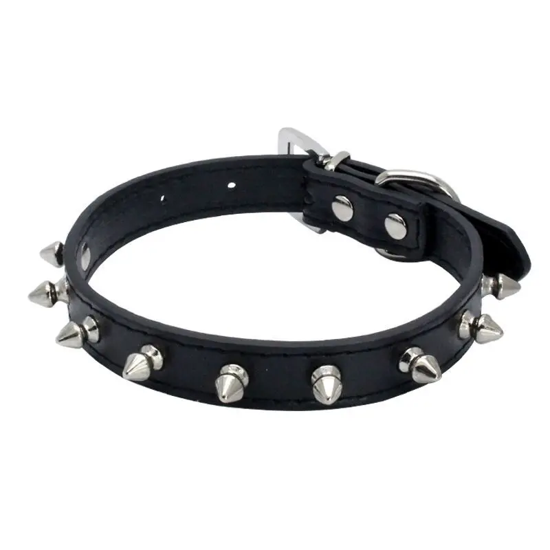 Leather Spiked Studded Collars for Pets, Cool Collar, Small and Medium, Necklace for Dogs and Cats, Neck Strap, Pet Products