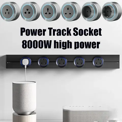 전원 트랙 소켓 가전 팝 전기 플러그 어댑터, UK US EU FR 표준 벽 소켓, USB 내장 및 표면 포함
