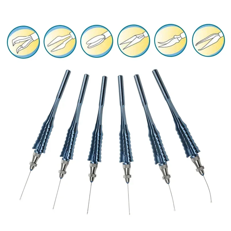 23G/25G Capsulorhexis Forceps Titanium Alloy Handle Intraocular Tweezers Ophthalmic Surgery Instrument