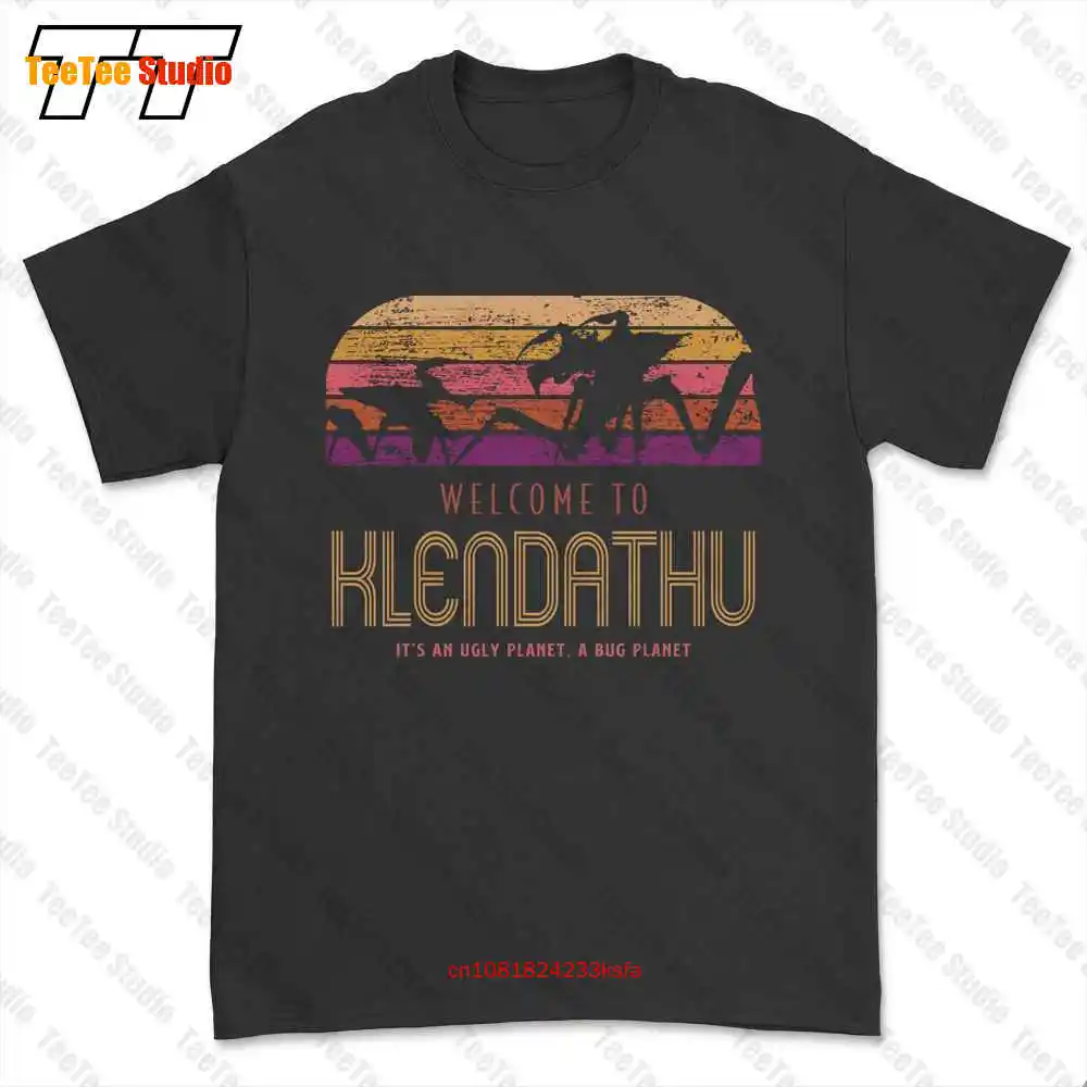 Starship Troopers пародия Добро пожаловать в Klendathu A Bug планеты Футболка Tee 4BY6
