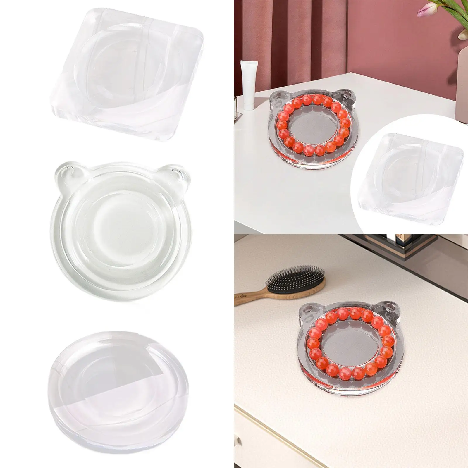 

Jewelry Beads Board Tray Acrylic Crafts Tray Easy to Use Bracelet Display Stand