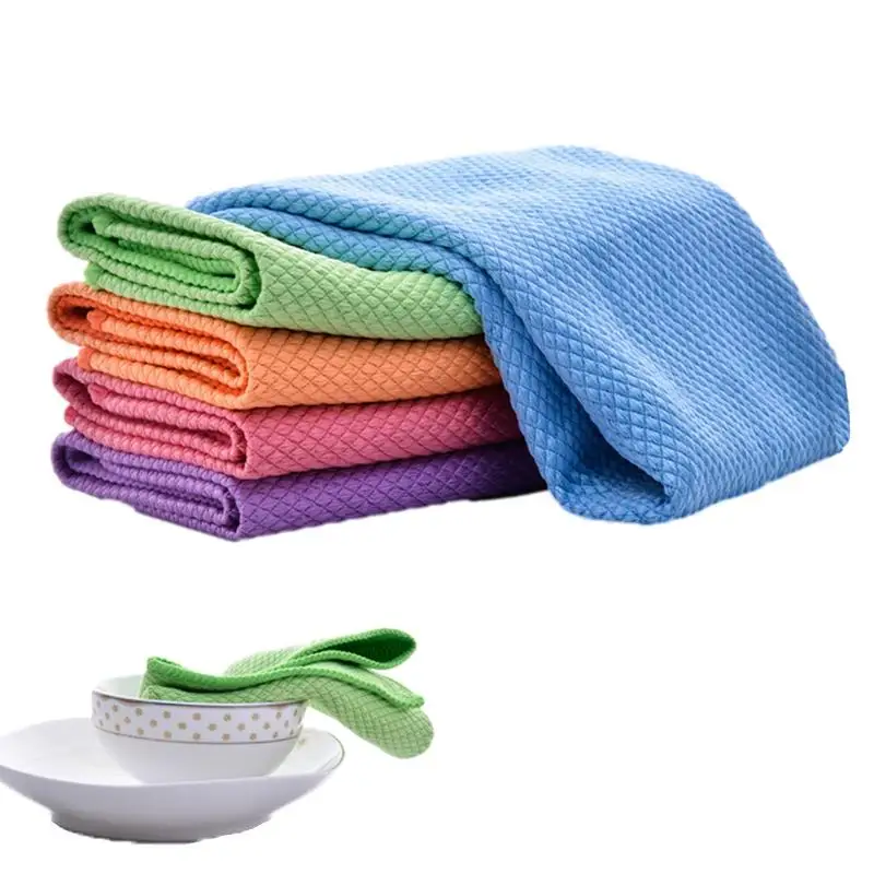 Cleaning Cloth Wiping Glass Cleaning Rags Absorbent Reusable Glass Wipe Cloth Household Cleaning For Glass Mirror Window Faucets