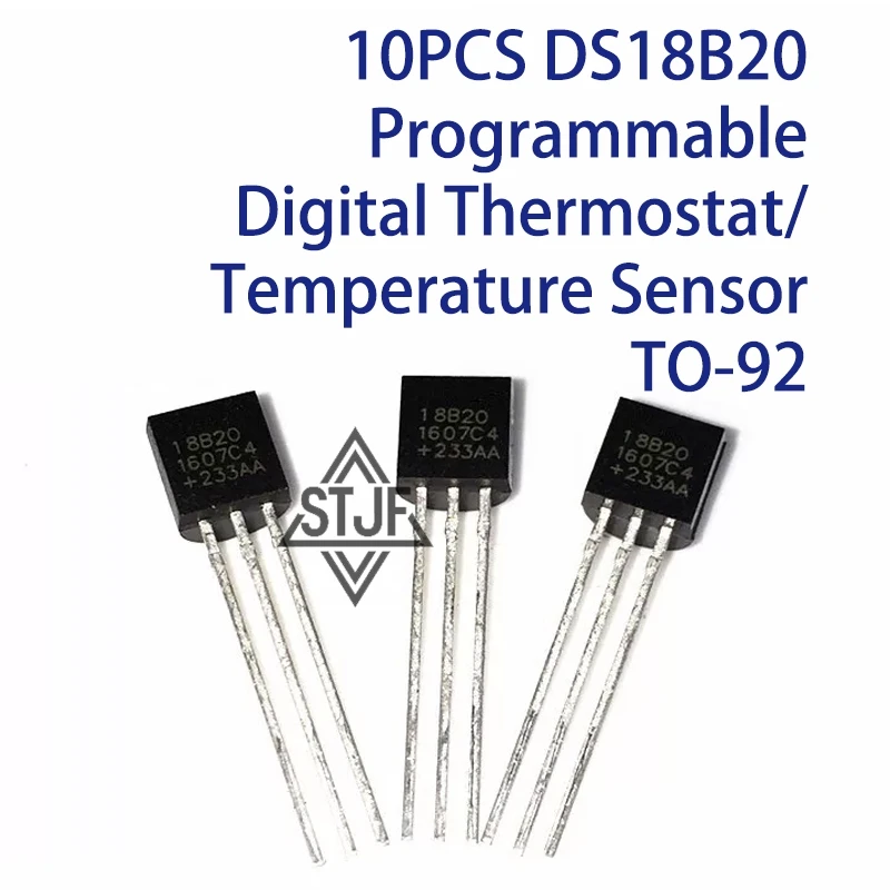 10PCS DS18B20 Programmable Digital Thermostat/Temperature Sensor TO-92