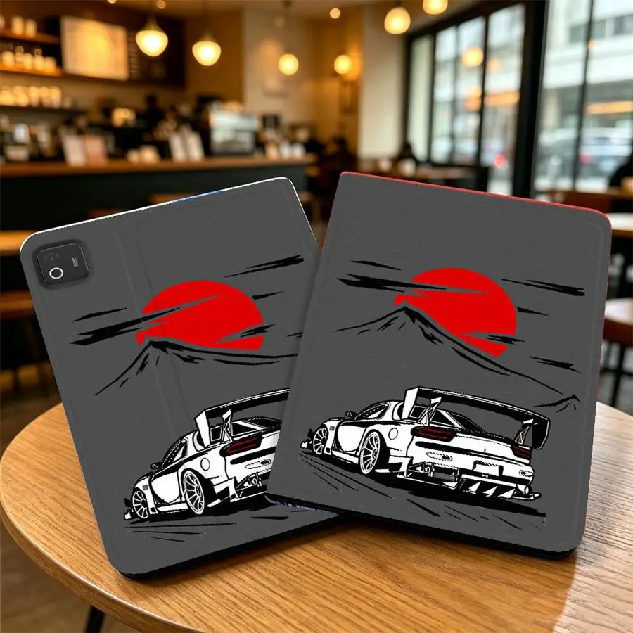 With Pencil Holder Case for Xiaomi Pad 5 6 7 8 Pro Redmi Pad SE K Pad 8.8 9.7 12.4 Inch Pad 6s Pro 7 Ultra JDM Sports Car