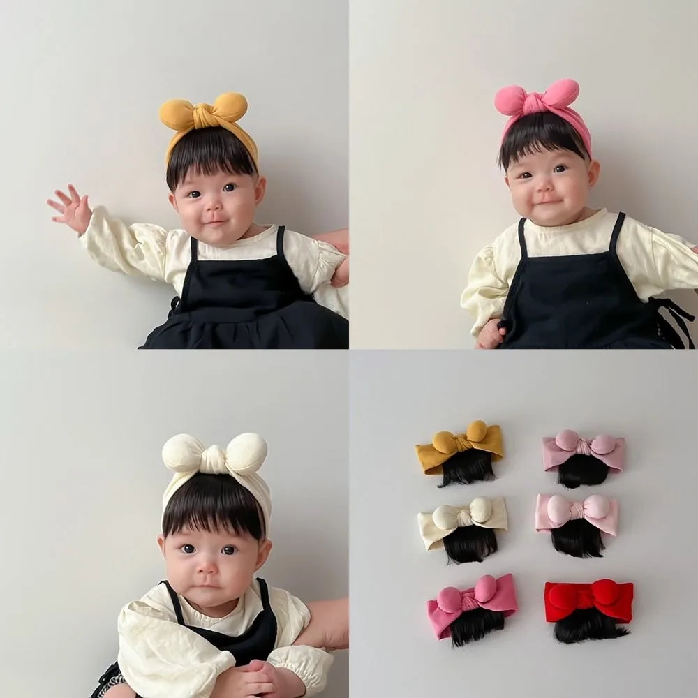 

New Bowknot Baby Wig Hat Princess Hair Accessories Soft and Comfortable Cute Hairpiece Hairpiece Headwear Infant Girls