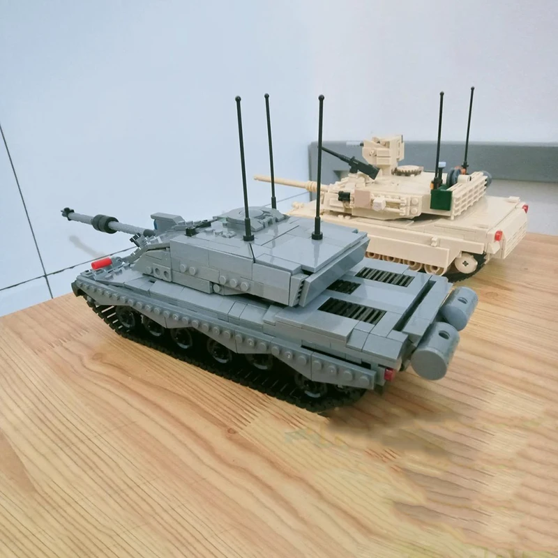 1049 قطعة نماذج عسكرية تشالنجر 2 MBT مفصلة Moc لتقوم بها بنفسك التعليم اللبنات ألعاب عيد ميلاد هدية لعشاق العسكرية