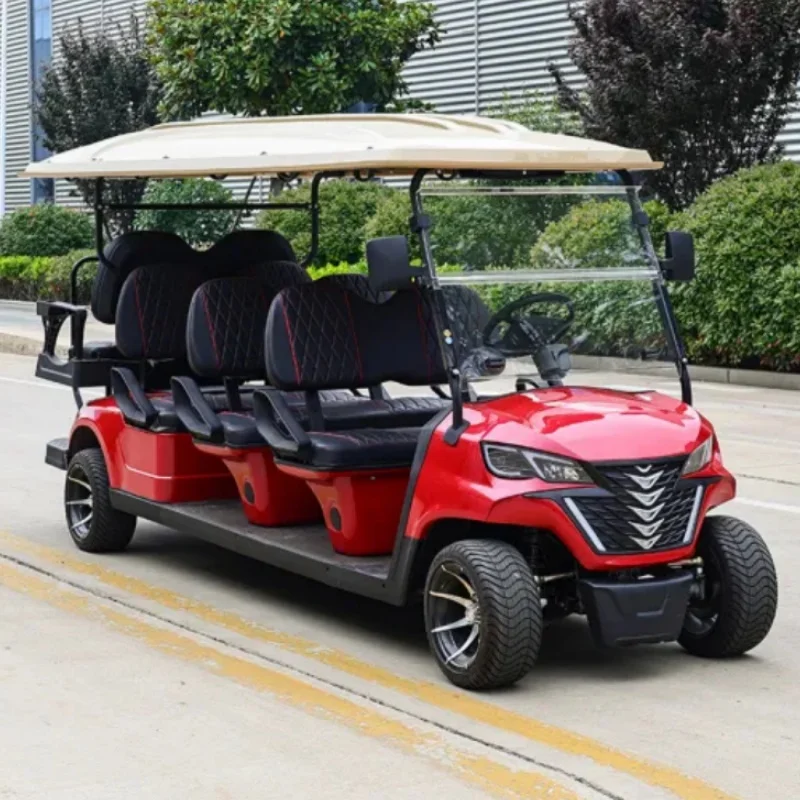 4 Wheel Drive Solar Panel Powered 2-4 Seat 5kw Motor Independent Suspension Disc Brake 14 Inch Tire Electric Golf Cart