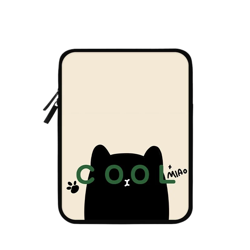 

Простая портативная сумка-чехол для планшета 11 дюймов с принтом, мультяшный кот, мягкая плюшевая сумка для ноутбука, защитный внутренний карман, чехол для планшета iPad Air