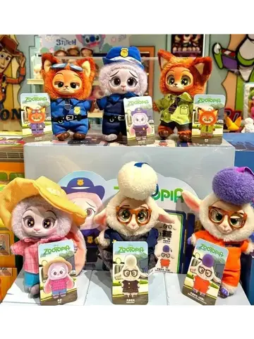 Original Zootopia Blind Box Cute Nick Judy Action Figure Plush Vinyl Doll Mystery Box Anime Figures Cartoon Collection Model Toy