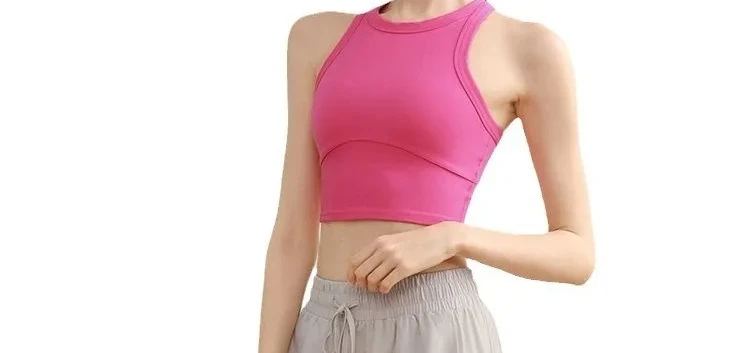 

Yoga Vest Summer Fitness Sports Bra Underwear Nude Elastic Shock-proof Top Women