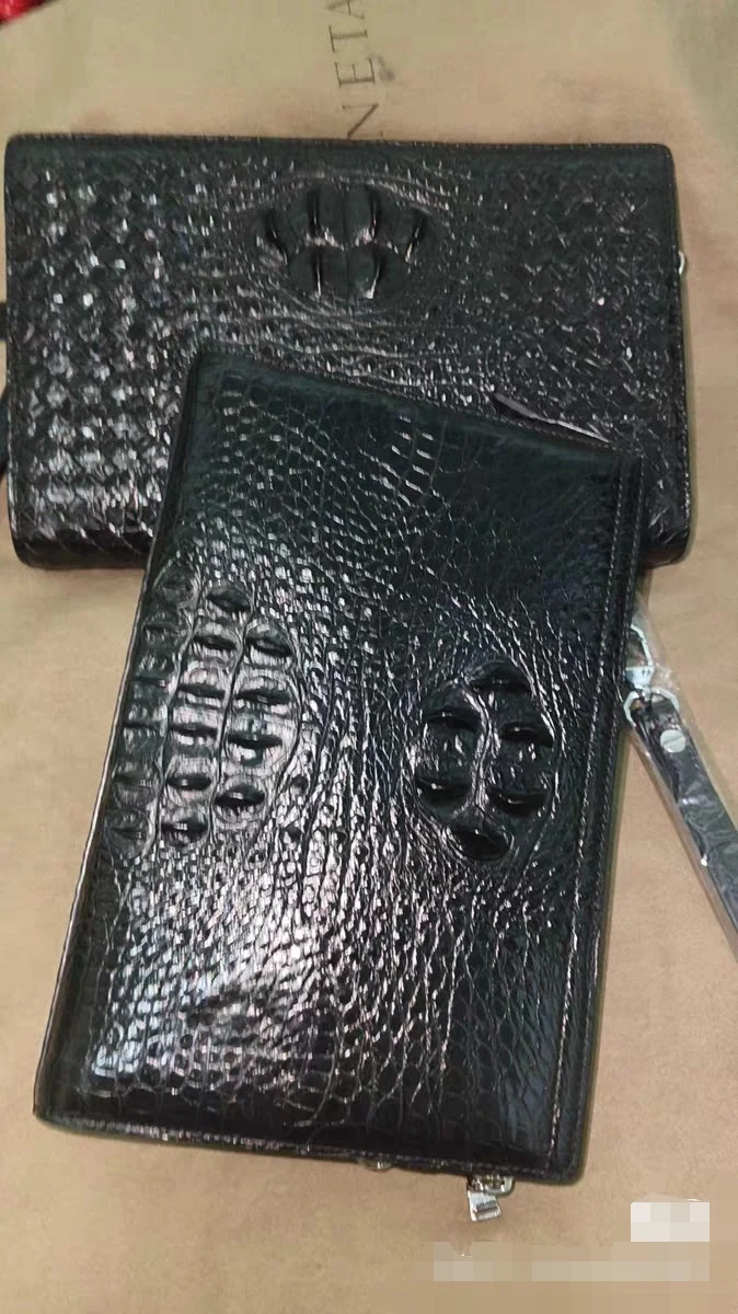 2026 New Crocodile Leather Men's Clutch Bag Business Genuine Leather Clutch Bag with Password Lock For Man Large Capacity Bag 45