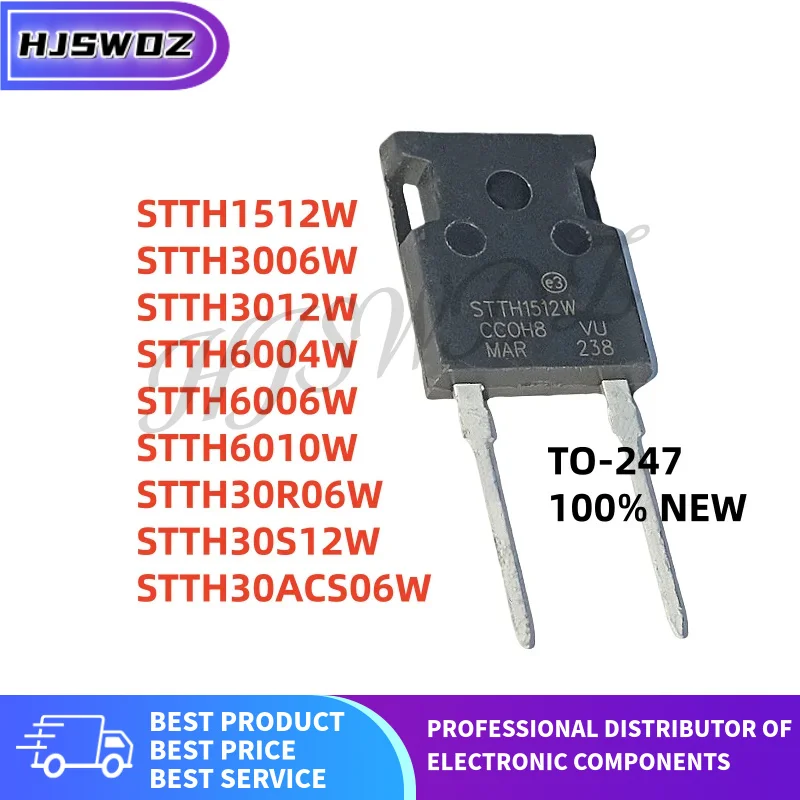 5Pcs/lot TO-247 STTH1512W STTH30S12W STTH6010W STTH30R06W STTH6006W STTH6004W STTH3012W STTH3006W STTH30ACS06W