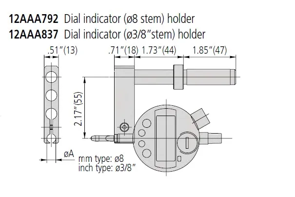 Original Sanfeng altimeter altimeter accessories dial indicator adapter 12AAA792/12AAA837 ruby for 1 year