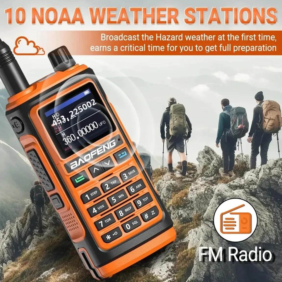 BAOFENG UV-17M Air Band Walkie Talkie Wireless Copy Frequency Long Range Type-C NOAA AM Portable UV-5R 17 Pro Ham Two Way Radio