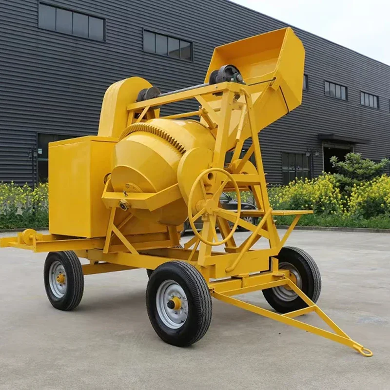 Four wheel  mixer construction engineering cement conveyor concrete mixing equipment