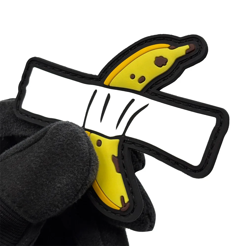 Parche táctico PVC 3D plátano con gancho y bucle para chaleco - imagen 4