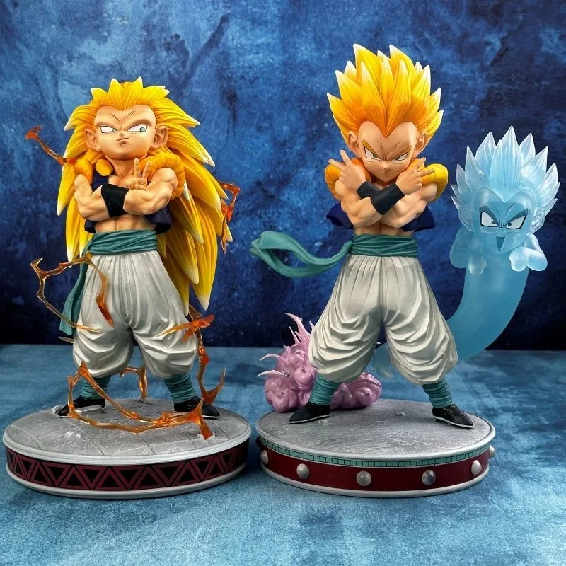 25cm Super Saiyan 3 Gotenks Action Figures Anime Dragon Ball Z Gotenks Ssj3 Figure Pvc Statue Peripheral Collection Model Toys