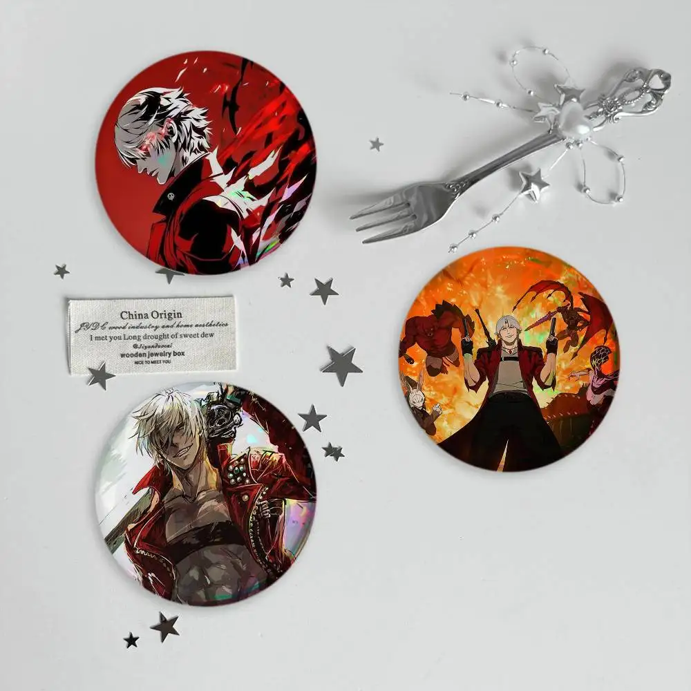 D-Dante D-Devil May C-Cry Brooches Cartoon Badge Pins Backpack Hat Accessories Friend Gift