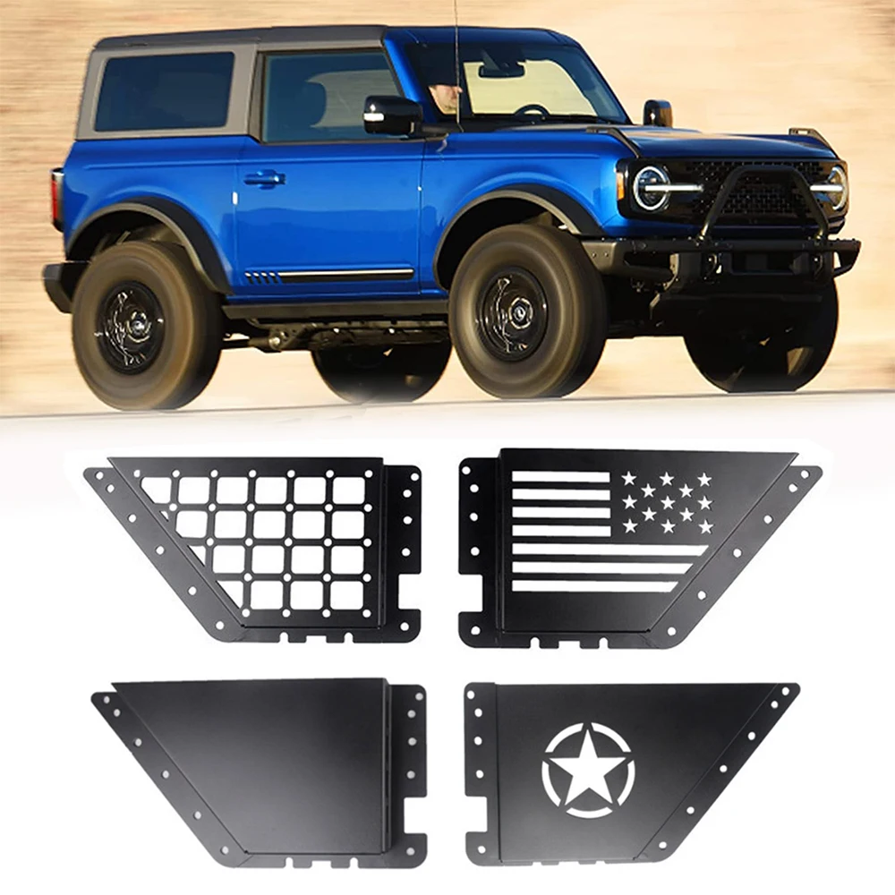 

2 PCS Front Door Storage Pockets Box For Ford Bronco 2021 2022 2/4 Door Metal Cup Holder Door Side Organizer Storage Interior