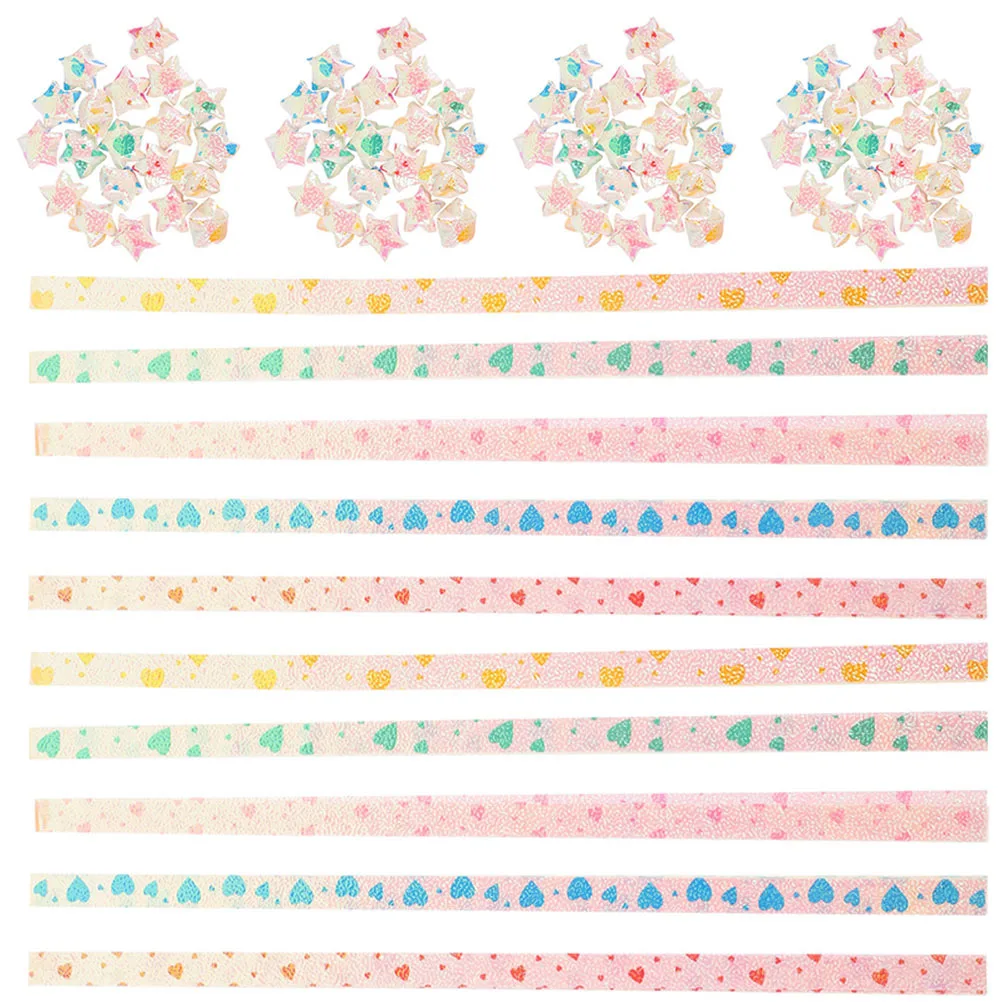 200 قطعة شرائط ورق على شكل نجمة لؤلؤية ملونة يمكنك صنعها بنفسك نجوم أوريغامي للحرف اليدوية للأطفال مشاريع فنية قابلة للطي شرائط ورق على شكل نجمة أوريغامي