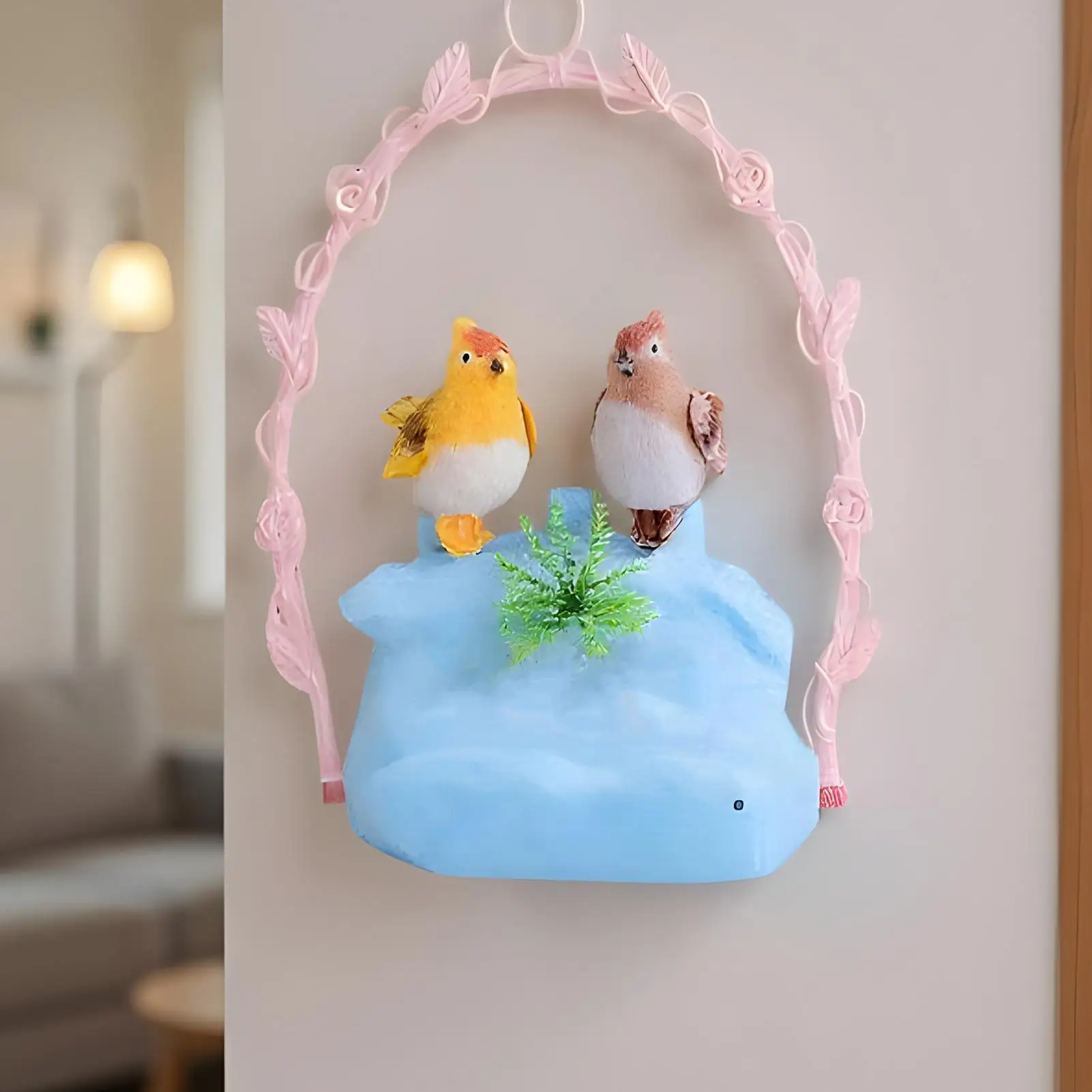 Juguete para pájaros con Sensor activado por voz, juguete eléctrico para pájaros, mascota electrónica interactiva bonita para centro de actividades de juego sensorial, decoración de la habitación