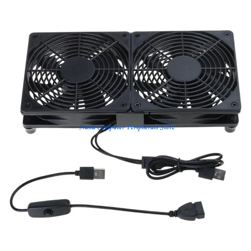 

F68C Compact DC5V 120mm USB Cooling Fan for Router Modem Receiver DVR Box