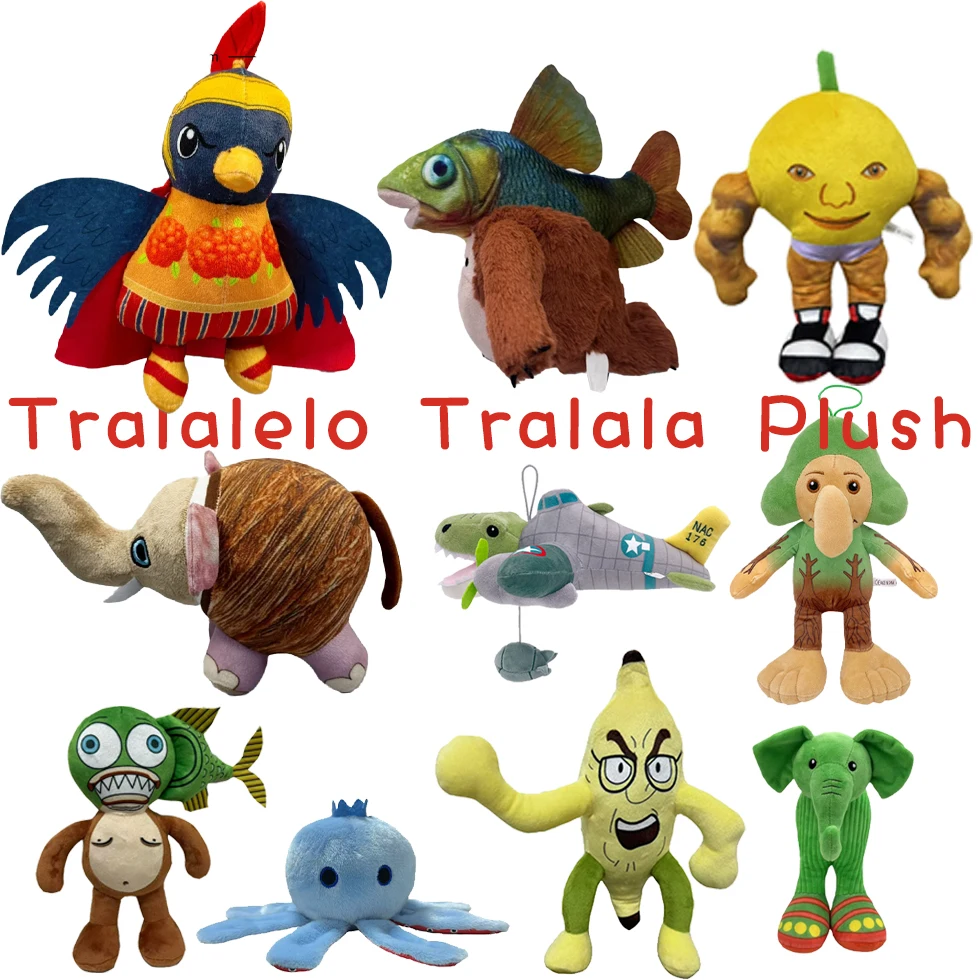 

Animal Doll Tralalero Tralala Shark Plush Tungtungtung Sahur Italian Brain Rot SHARK Plush Peluches Stuffed Doll Toy Gifts