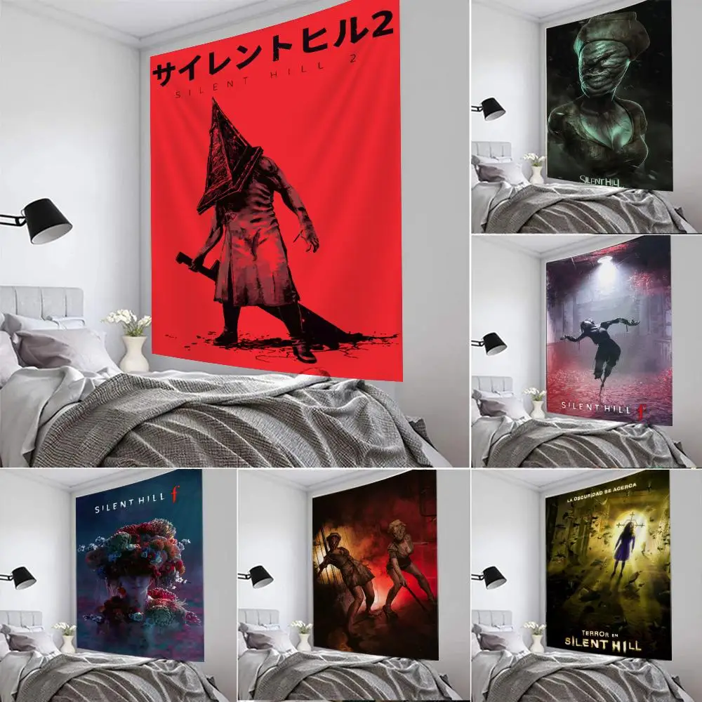

S-Silent Hill Survival Horror Tapestry Soundproof Thick Tapestry, Living Room Sofa Wall Decor For Hotels & Homestays & Dormitory