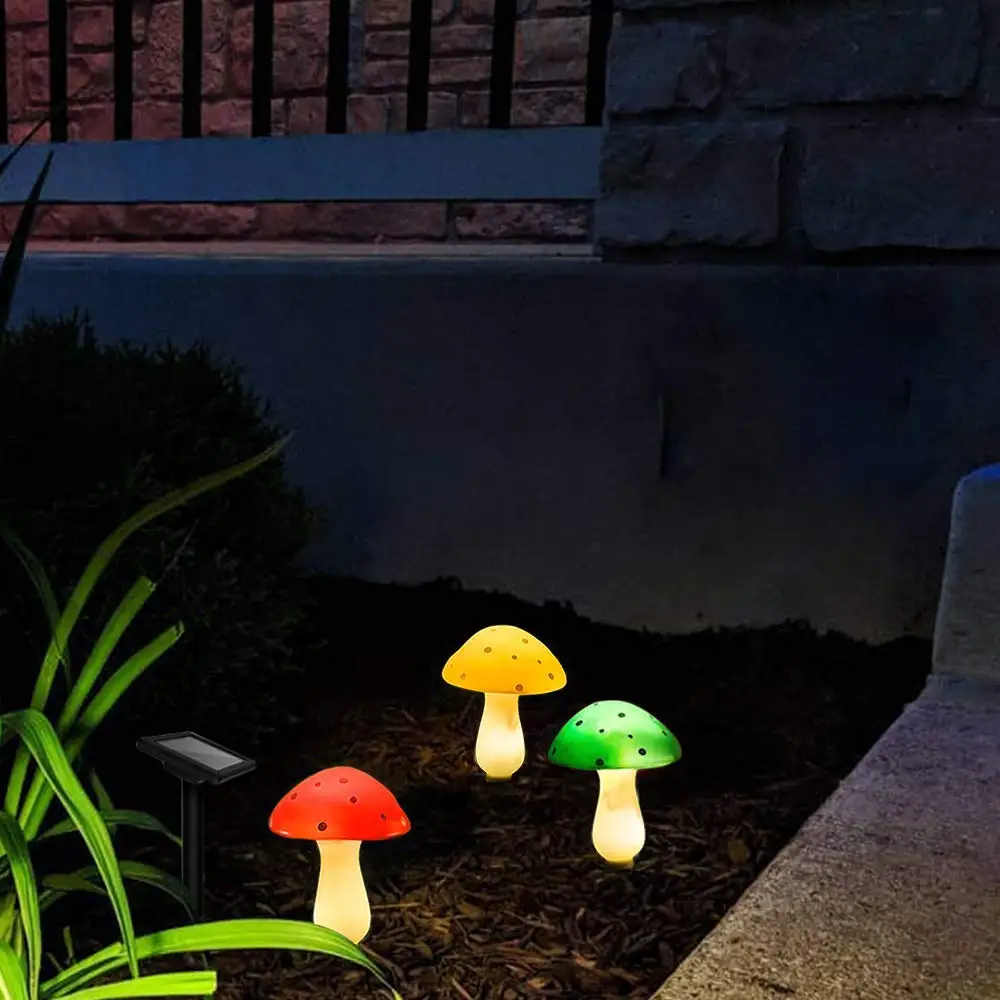 Outdoor Solar Garden Mushroom Lights 8 Modes Outside Waterproof Solar Powered Garden Christmas Light Decoration Garden Lawn Yard