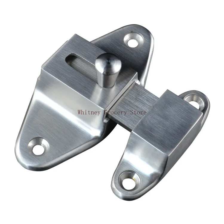 304 Stainless Steel Latch Door Lock Indoor Fixed Anti-theft Safety Door Locks Bathroom Keyless Clasp Furniture Door Hardware