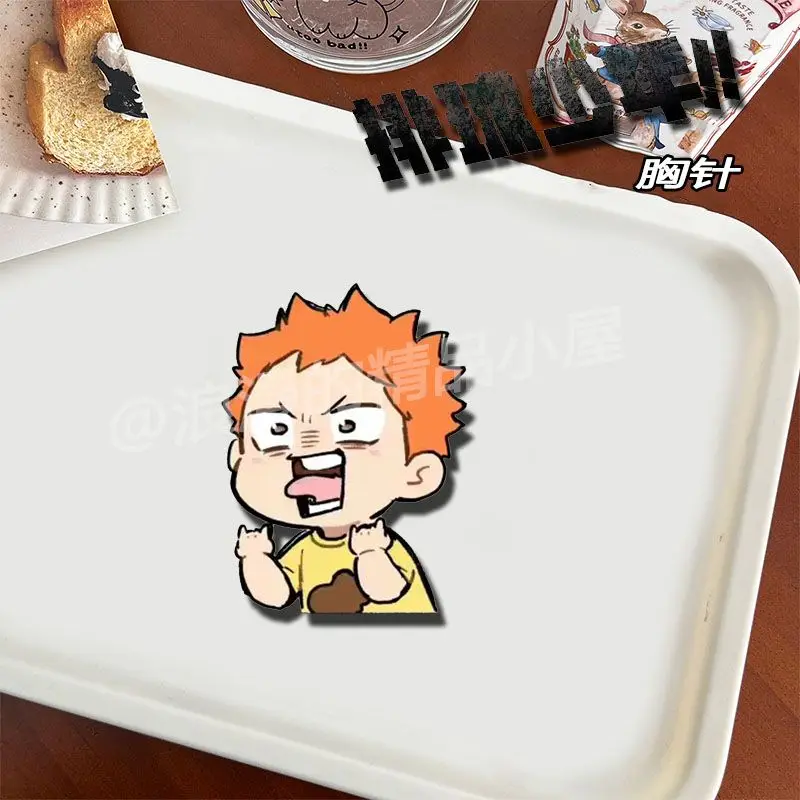 Épingles de badges HinMiShōyō Oikawa Tōru, anime Haikyuu, 3 pièces Broches en acrylique cosplay pour sac d'école, pendentif pour vêtements, cadeau d'accessoires