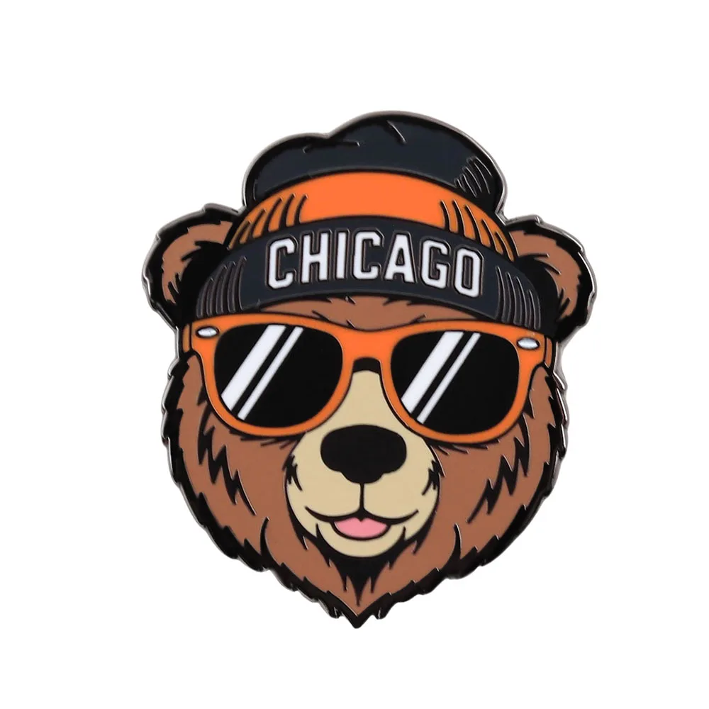 Chicago Bears Coole Sonnenbrillen, Strickmützen, Emaille-Pins, Retro-Sportbroschen, Rucksäcke, Jacken, Hüte, Accessoires, Fußball-Fan-Geschenke – Detail 5