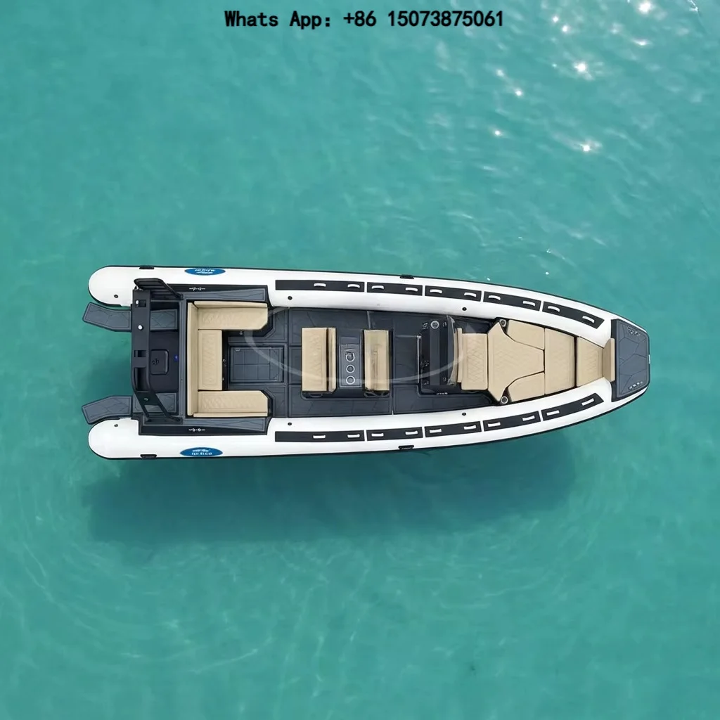 Hedia RHIB 760 24ft New Designed High Speed Cruising Yacht Aluminum Hard-Top Barge Boat with Motor for Business
