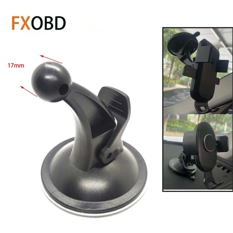 Car Wireless Charging Phone Holder Accessory vehicle Phone Bracket Mount 17mm Ball head phone holder suction cup base For GARMIN