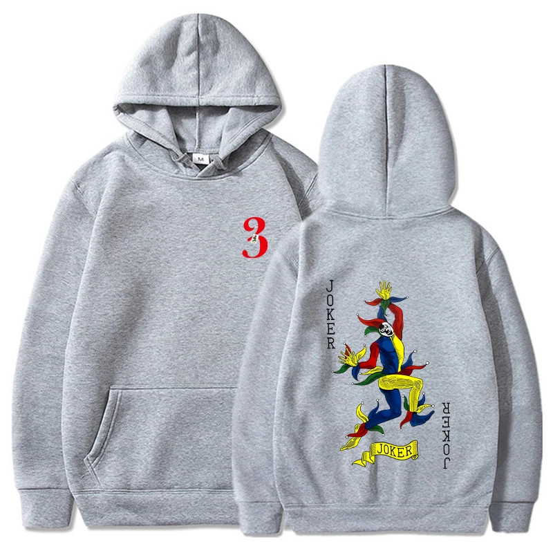 أليس في بوردرلاند 3 هوديس الرجال موضة مهرج مطبوعة بلوزات المرأة عادية Harajuku الشارع الشهير هودي البلوفرات سوداديراس