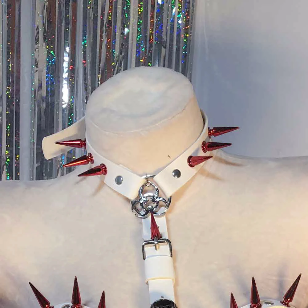 Chain Cross Emo Grunge Eco DIY Goth 90s Gothic Tank Y2K TOPS Harajuku E-Girls Punk Rock Studded Rivet Kawaii Hand Made