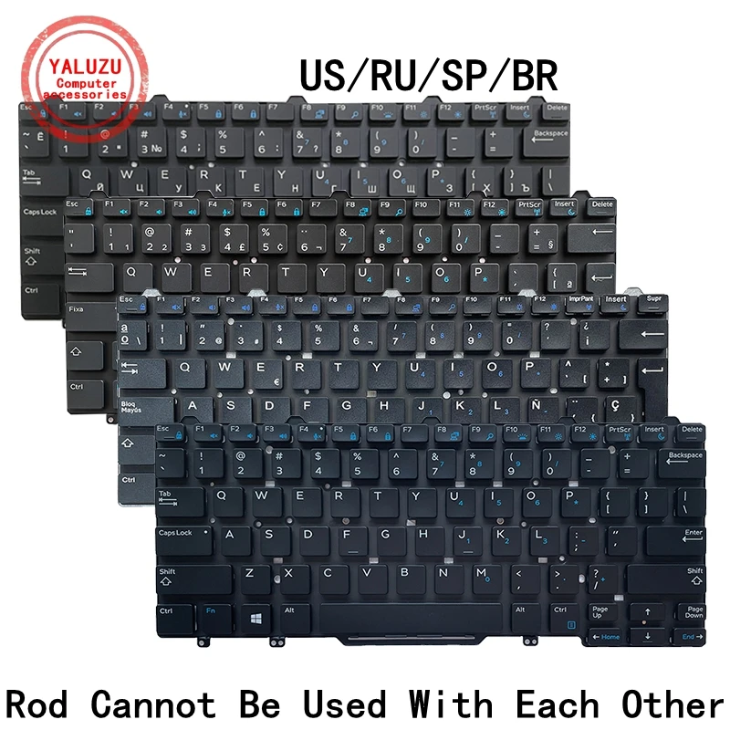 US/BR/RU English NEW Laptop Keyboard For Dell Latitude 3340 3350 5480 5488 5490 7480 7490 E3340 E5450 E5470 E7450 E7470 P72G