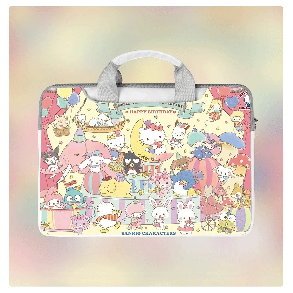 

Kuromi My Melody Ribbon Laptop Bag 14 14.6 15 16 Inch Shockproof Shoulder Bag Custom Print for Huawei MateBook Dell Laptop Gift